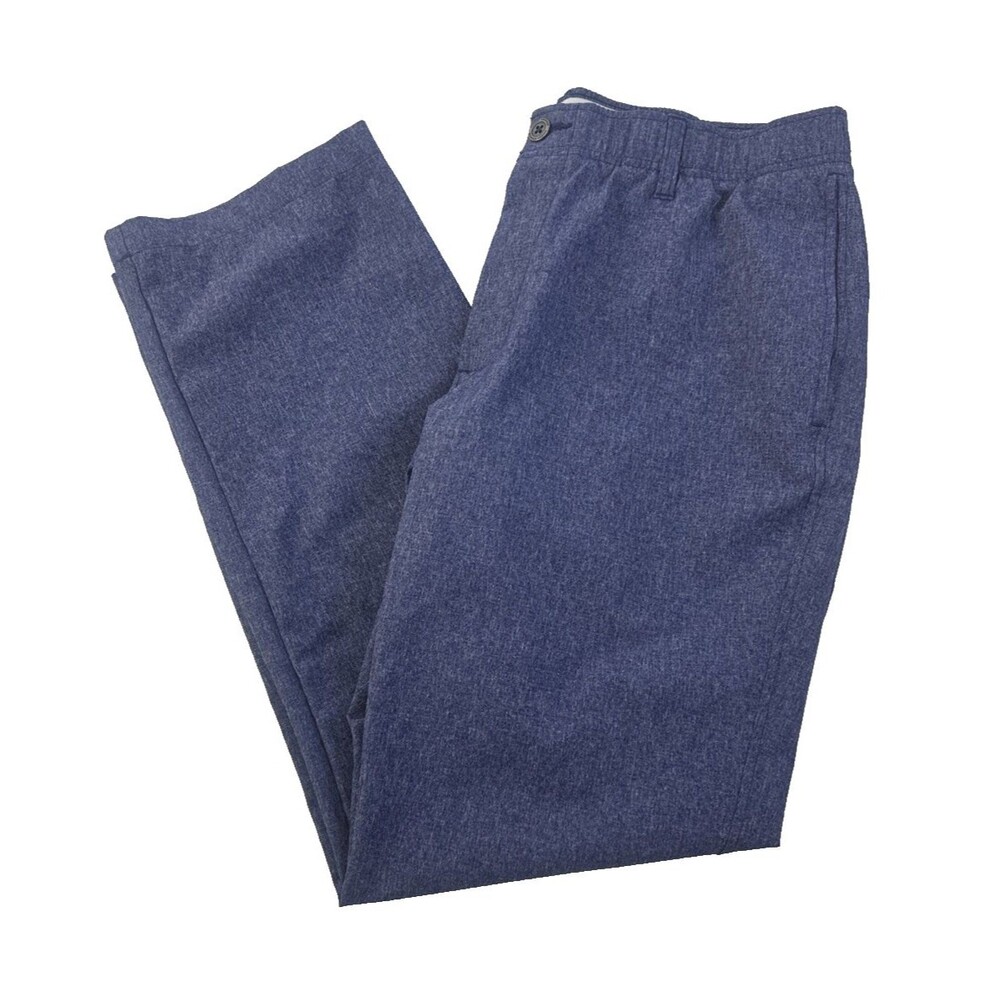 Under Armour Vented Golf Pants‎ Blue Button Zip Breathable Lightweight 36 X 30